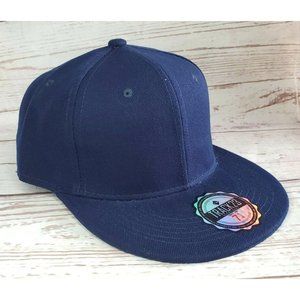 Track 23 Solid Plain Blue Fitted %100 Acrylic Hat Size 7 1/4